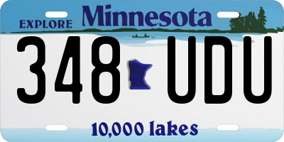 MN license plate 348UDU