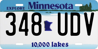 MN license plate 348UDV