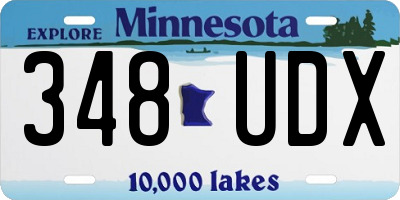 MN license plate 348UDX