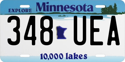 MN license plate 348UEA