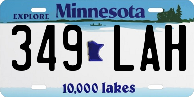 MN license plate 349LAH