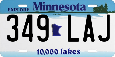 MN license plate 349LAJ