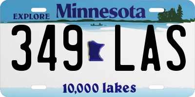 MN license plate 349LAS