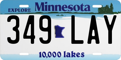 MN license plate 349LAY