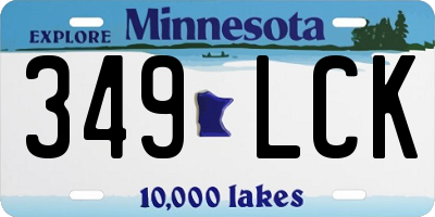 MN license plate 349LCK