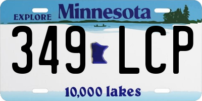 MN license plate 349LCP