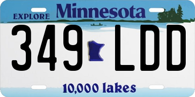 MN license plate 349LDD