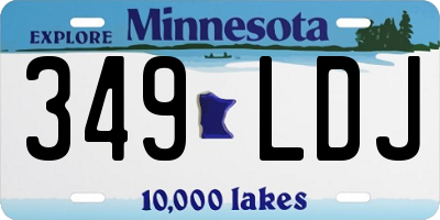 MN license plate 349LDJ