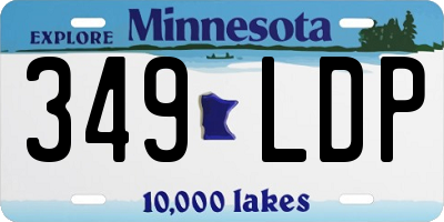 MN license plate 349LDP