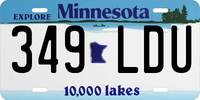 MN license plate 349LDU