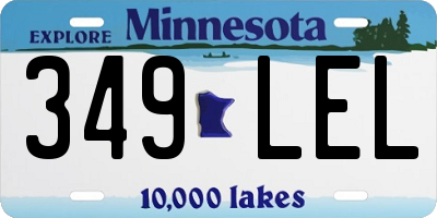 MN license plate 349LEL