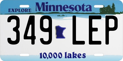 MN license plate 349LEP