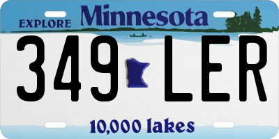 MN license plate 349LER
