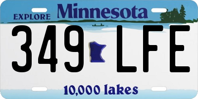 MN license plate 349LFE