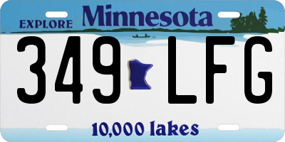 MN license plate 349LFG