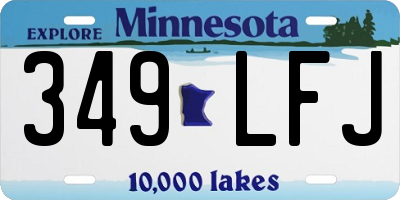 MN license plate 349LFJ