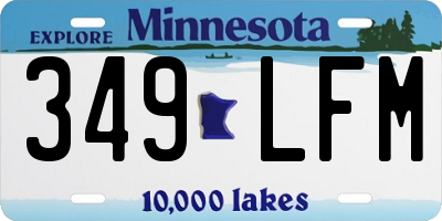 MN license plate 349LFM
