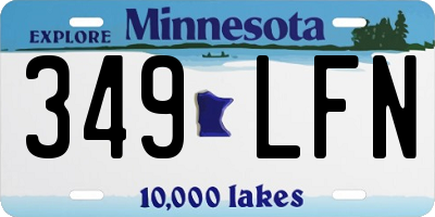 MN license plate 349LFN