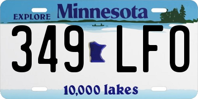 MN license plate 349LFO