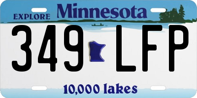 MN license plate 349LFP