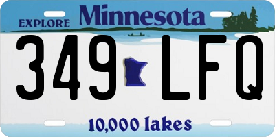 MN license plate 349LFQ