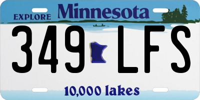 MN license plate 349LFS