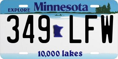 MN license plate 349LFW