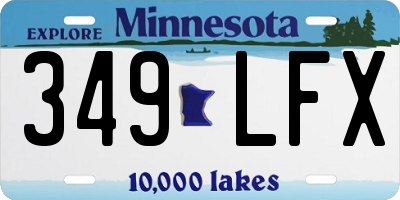 MN license plate 349LFX