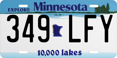 MN license plate 349LFY