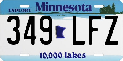 MN license plate 349LFZ