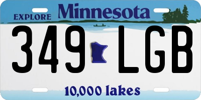 MN license plate 349LGB