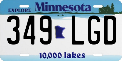 MN license plate 349LGD