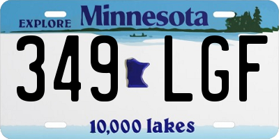 MN license plate 349LGF