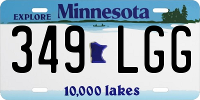 MN license plate 349LGG