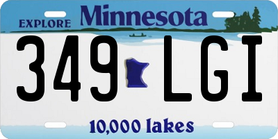 MN license plate 349LGI