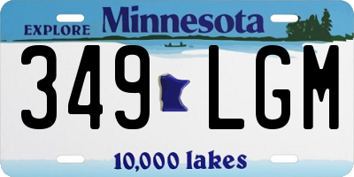 MN license plate 349LGM