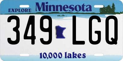 MN license plate 349LGQ