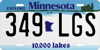 MN license plate 349LGS
