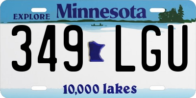 MN license plate 349LGU
