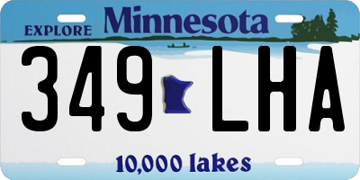 MN license plate 349LHA