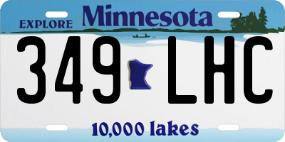MN license plate 349LHC