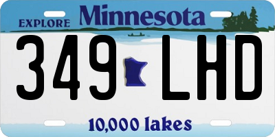 MN license plate 349LHD