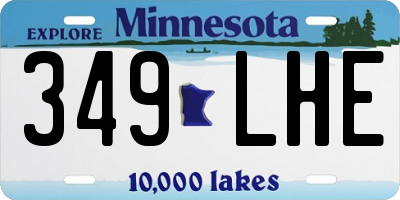 MN license plate 349LHE