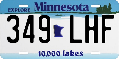 MN license plate 349LHF