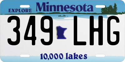 MN license plate 349LHG