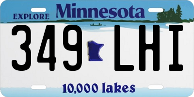 MN license plate 349LHI