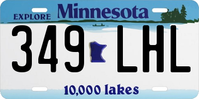 MN license plate 349LHL