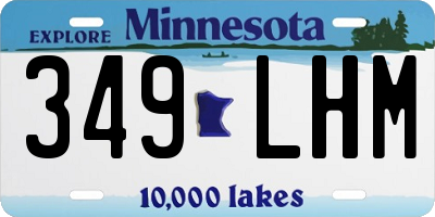 MN license plate 349LHM