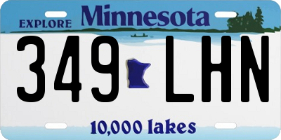 MN license plate 349LHN