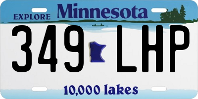 MN license plate 349LHP